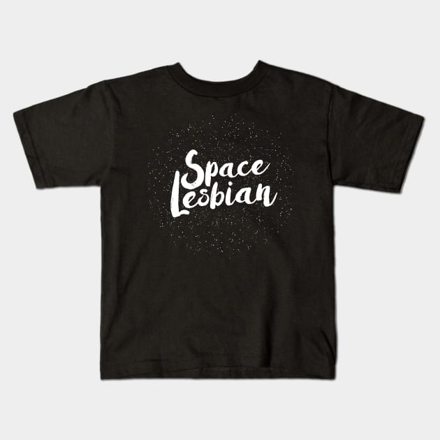 Space Lesbian Kids T-Shirt by Harley C